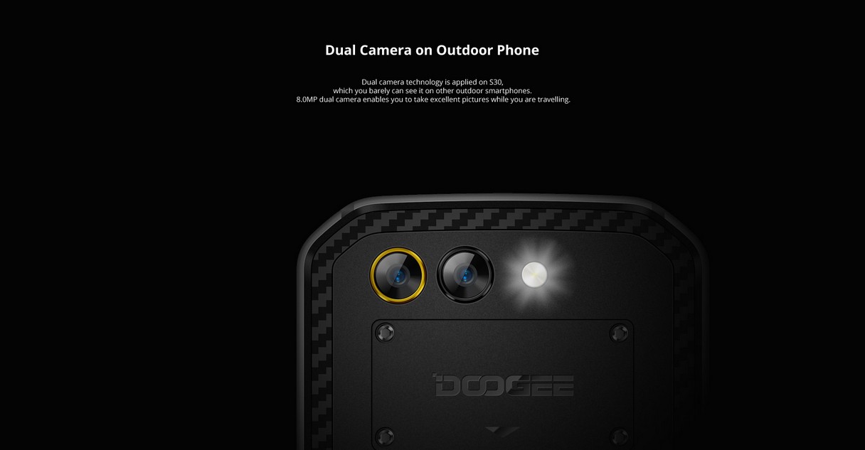 Doogee S30 - двойная камера 