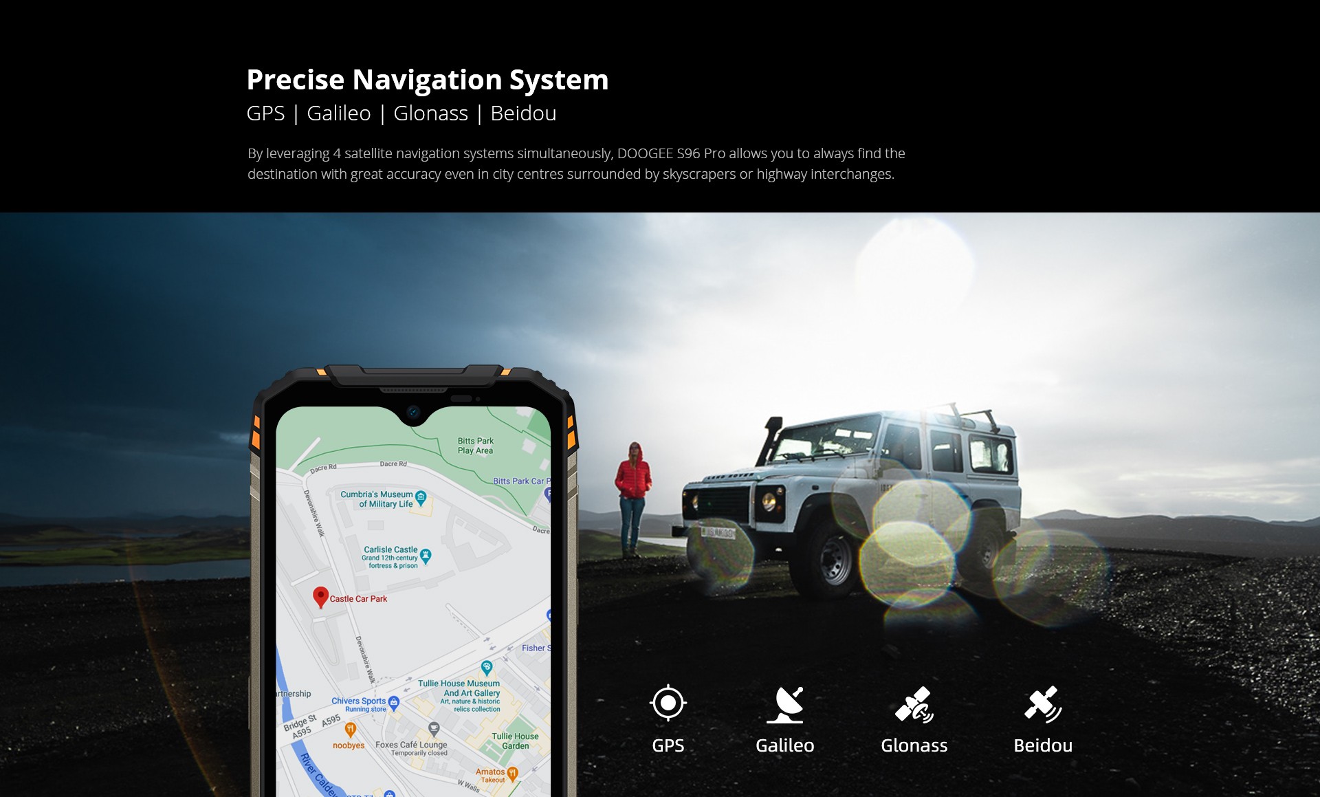 Doogee S96 Pro - навигация